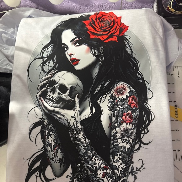 Other - NWOT men’s size xl design is on back front is plain  woman holding a skull t